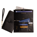 Cherloi Saffiano Leather Travel Wallet RFID Protected