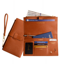 Cherloi Saffiano Leather Travel Wallet RFID Protected