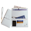 Cherloi Saffiano Leather Travel Wallet RFID Protected