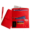 Cherloi Saffiano Leather Travel Wallet RFID Protected